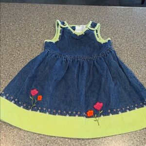 Y2k floral corduroy jumper dress